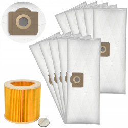 10x WORKI KA39 + FILTR DO KARCHER WD3 MV3 200 SE4001